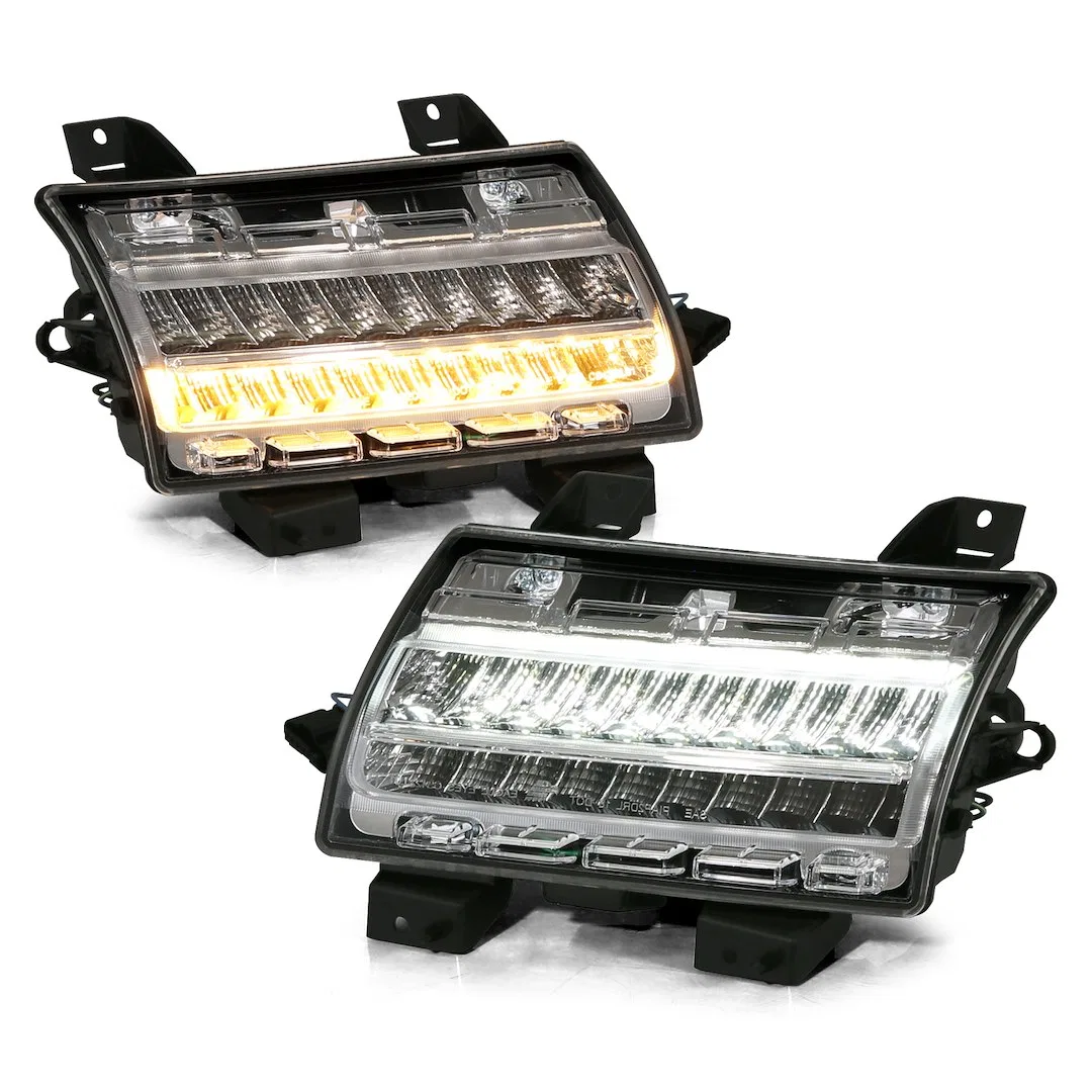 511083 – ANZO Turn Signal Light Assembly - LED, Clear Lens White/ Amber LED With Daytime Running Light And Sequential...